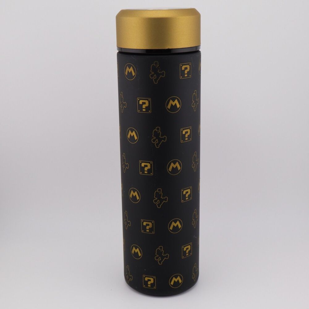 Nintendo Super Mario CultureFly Stainless Steel Vacuum Insulated Water Bottle Bk